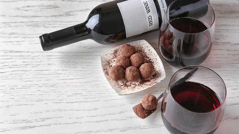 Cata de vino y chocolate