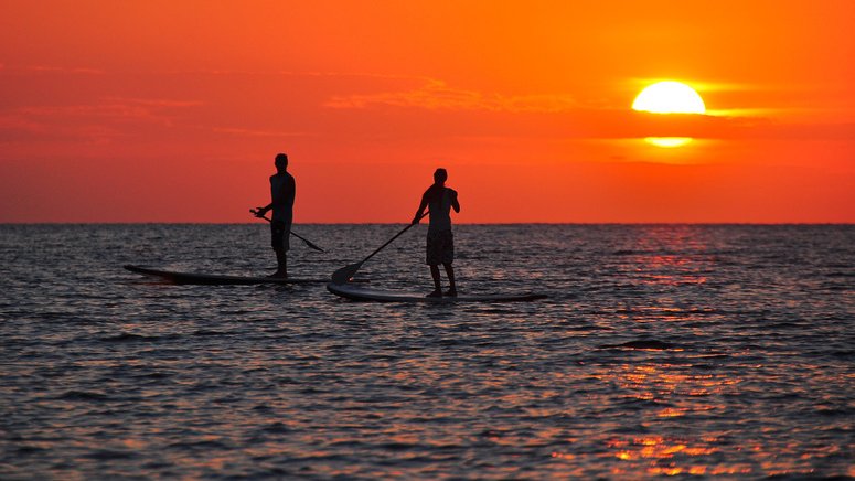 Paddle surf atardecer Cozumel