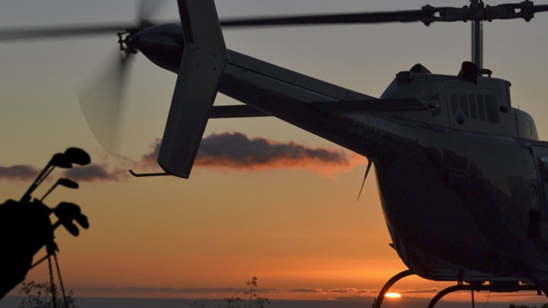 Tour en helicóptero y clase de golf